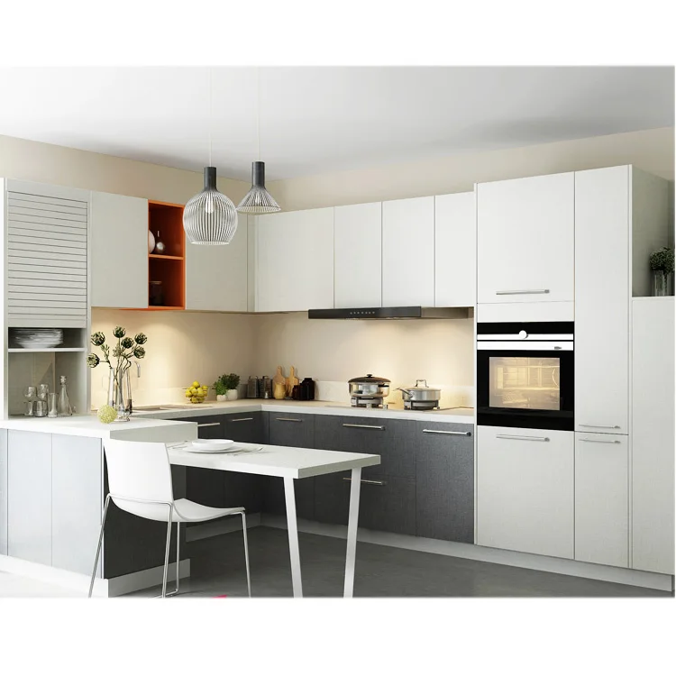 Apartment Kitchen Cabinets Collection solid wood Soft Close and shaker door of China