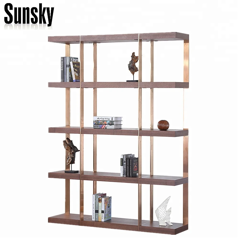 Мебель для гостиной металлический и деревянный стеклянный книжный шкаф M8K