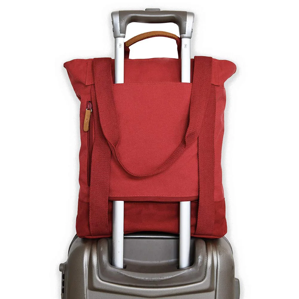 13inch Slim Canvas Roll top Laptop Backpack For Men Women Travel Carry On Business Trip Daily Use School Backpack