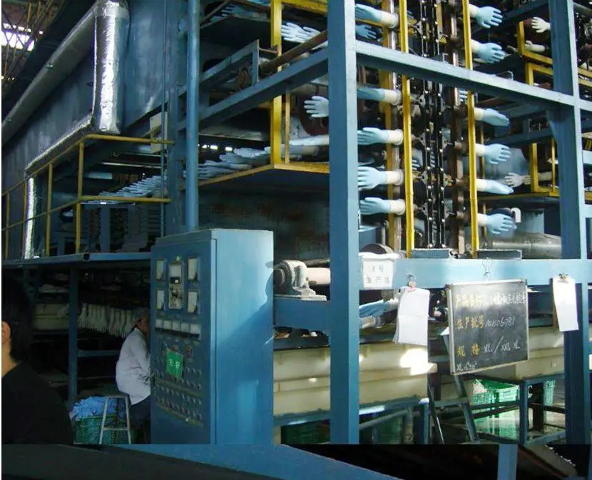 
China high speed disposable nitrile glove manufacturing rubber glove making machine 