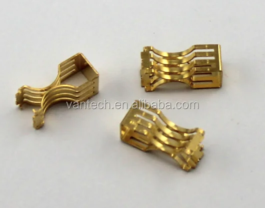 Custom gold plated Beryllium copper contact spring