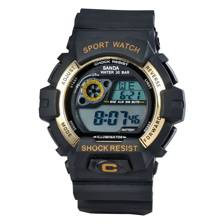Оптовая Новые 3ATM Водонепроницаемый ВЫСОКОЕ Качество Мужчины Часы Армия Японский Дизайн Спортивные Часы