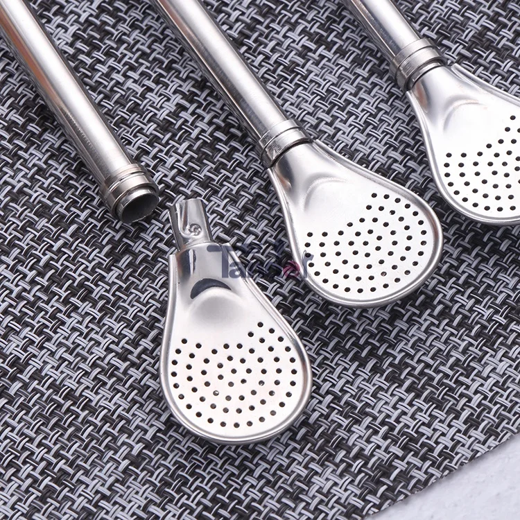 Yerba Mate Bombilla Straw Inox Stirrer 18-10 Stainless Steel Spoon  Portable Straw Set With Brush Demountable Straw Easy Clean