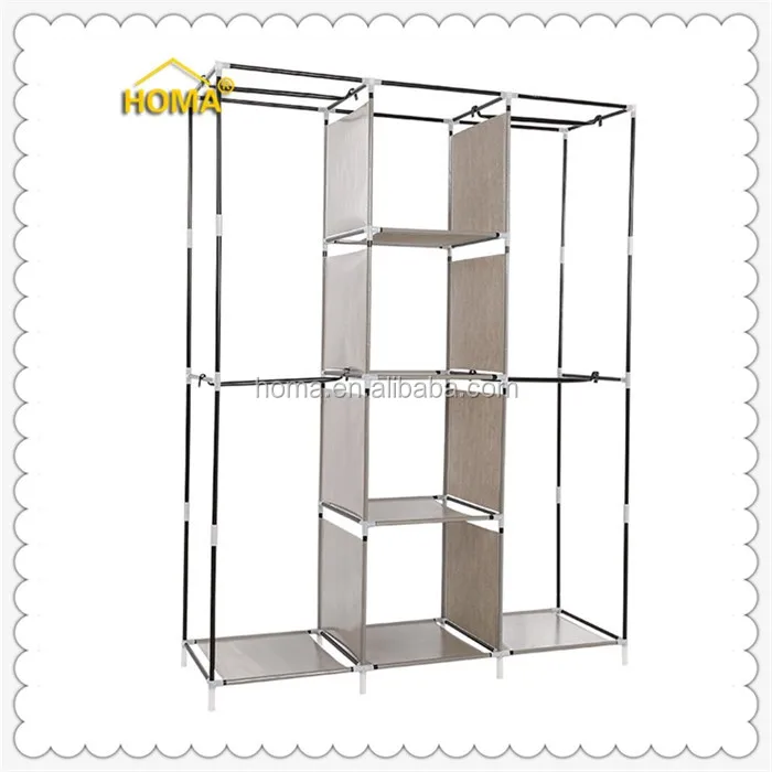High quality dust-proof folding fabric wardrobe(clothes wardrobe) DIY steel frame