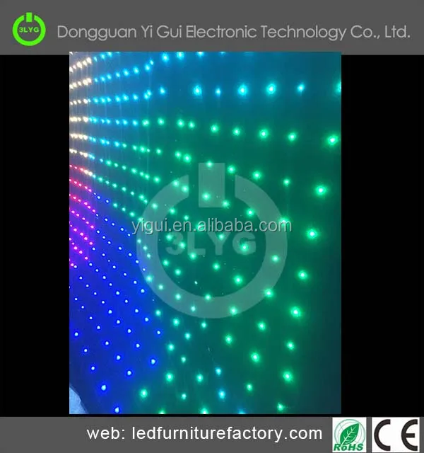 hot sale Indoor soft led stage light curtain/stage backdrop