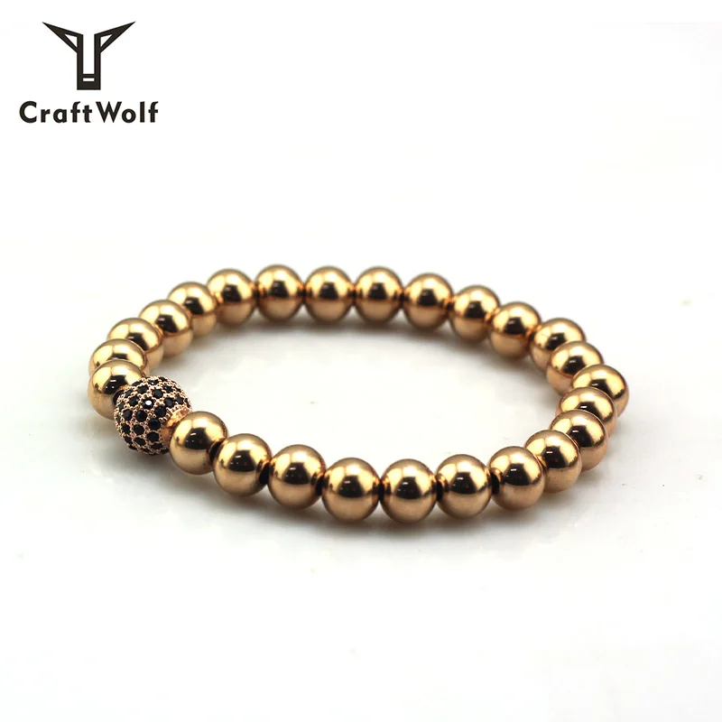 Craft Wolf 2019 New Arrivals Custom Hand Made Jewelry Stainless Steel Bead Bracelet