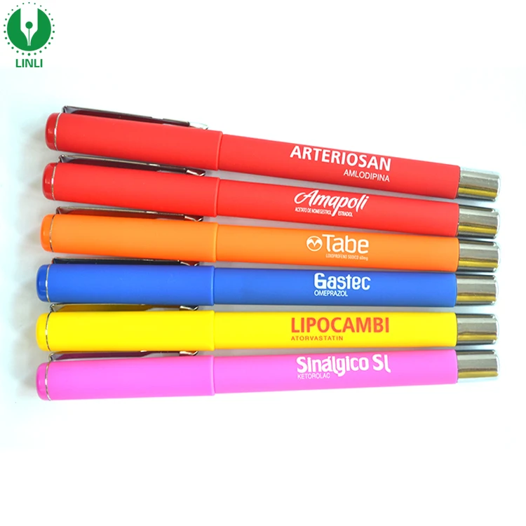 
Custom Popular Promotion Rubber Pen, Cheap Color Plastic Gel Pen With Logo 