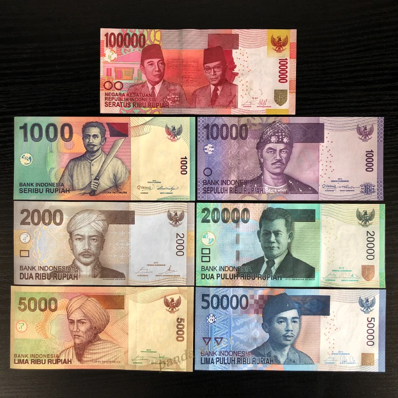 5 Banknotes-Vietnam 10//20//50k Dong Indonesia 1000//2000 Rupiah