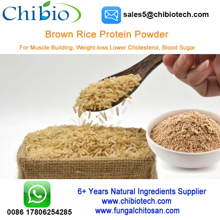 Pure 90% Brown Hydrolyzed Rice Bran Protein Powder Rice Protein rice for Muscle Building