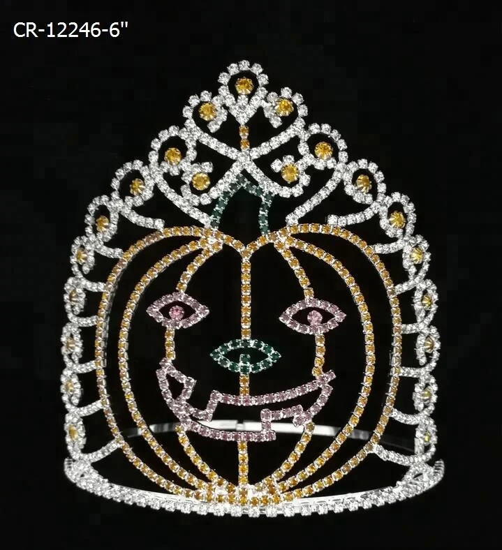 Pumpkin Theme Custom Tiara Kids Halloween Pageant Crown