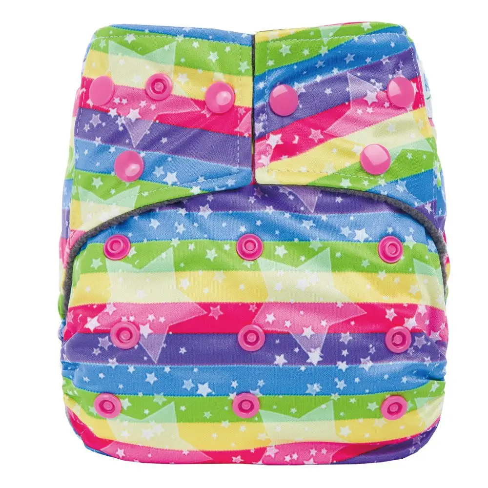 2021 Ananbaby New Design Pocket Style Ecological Reusable Bamboo Charcoal Cloth Diaper