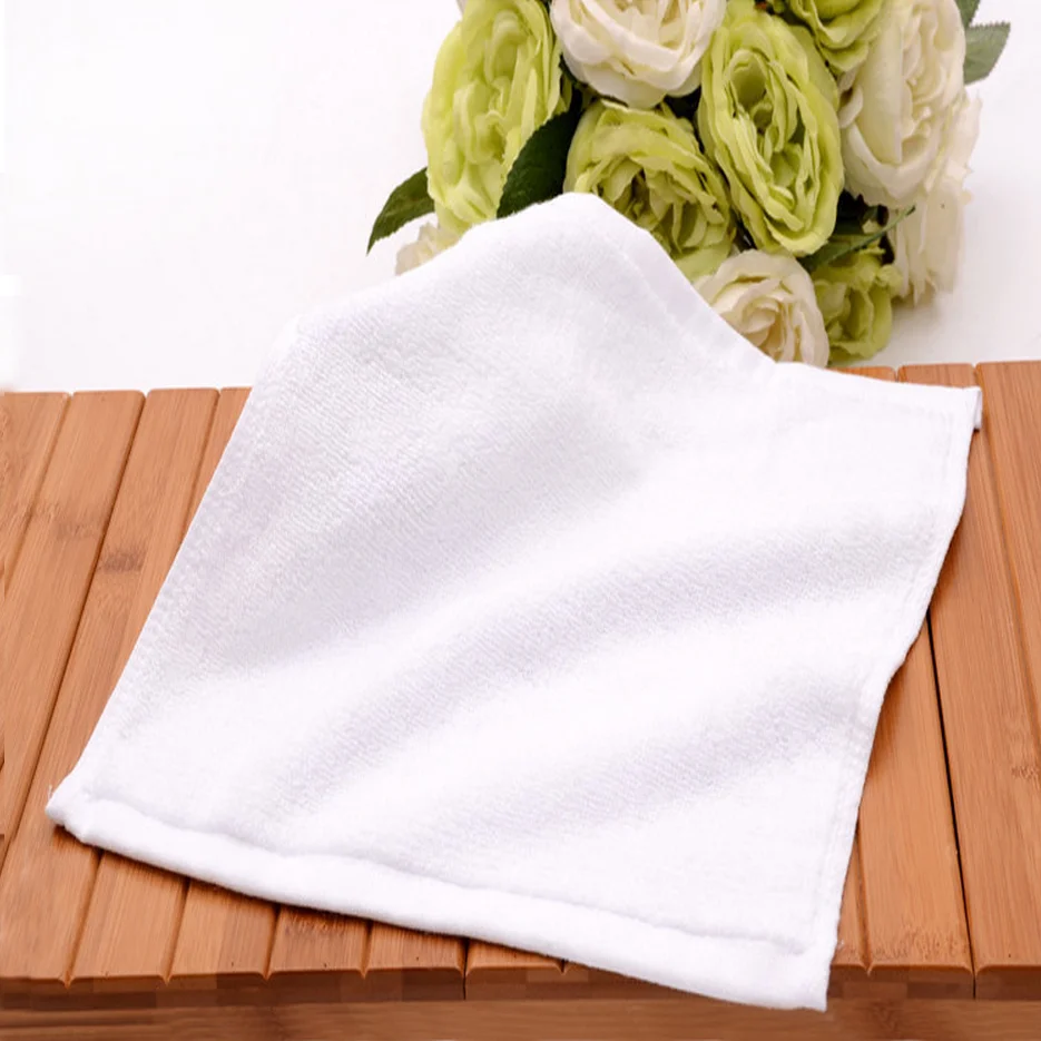 100% cotton plain white bathroom hotel face towel,hotel hot towel in Guangzhou hot sale