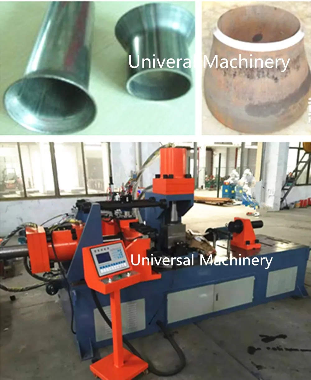 Big Diameter UM-168NC 4 Stations Tube End Forming Machine for Reducing/Expanding/Flanging