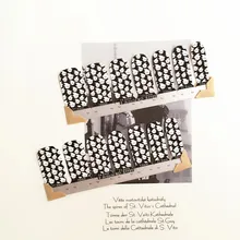 White Black Cute devil Nail Arts Nail Sticker Waterproof Nail Decal Sticker Gel Polish French Manicure