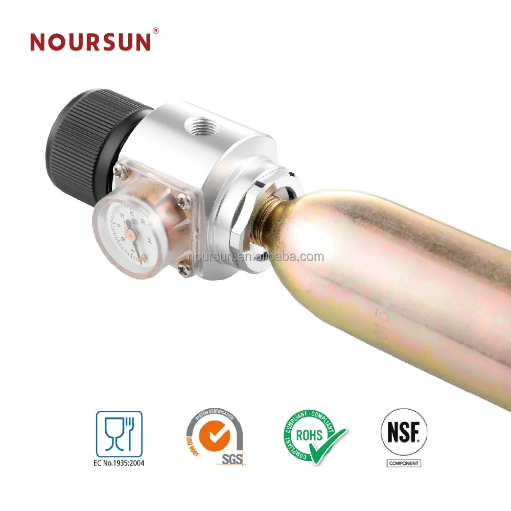 
Mini 16g and 74g CO2 Regulator for Home Beer Drink Carbonation System 