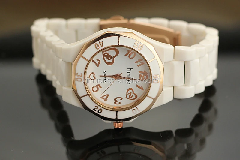 High Quality Elegant Vogue Gilrs Watch Imitation Ceramic Watch