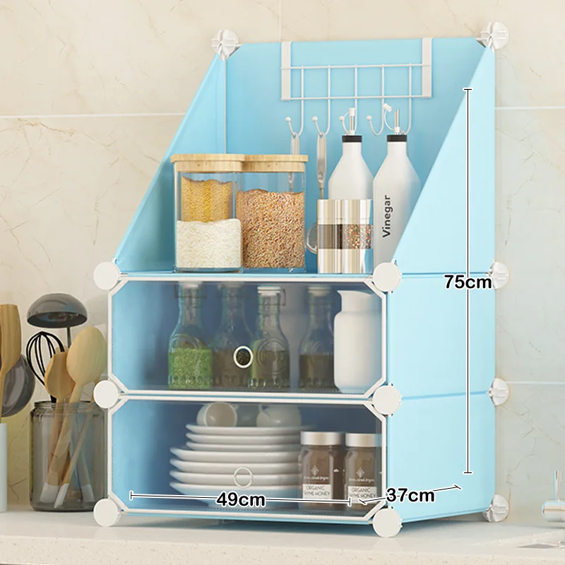 Kitchen Shelves Wholesale Custom Multilayer Plastic Shelf ,Portable storage kitchen shelves