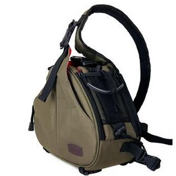 
K1 Professional Waterproof Shoulder Camera Case Triangle Outdoor Travel Photographic Carry Bags Army Green 