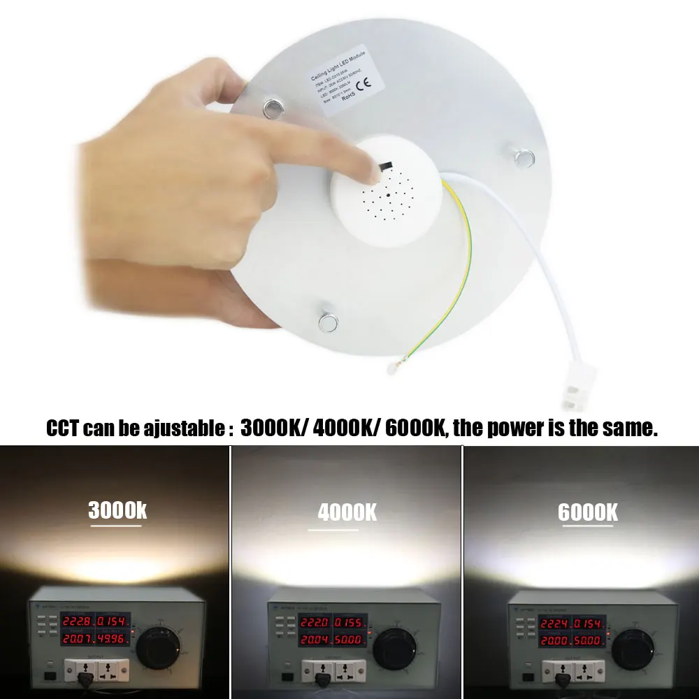 
HOSLIGHT C3 20W LED Ceiling Module Light Adjustable CCT driverless Round PCB for ceiling Lamp retrofit with Magnet 