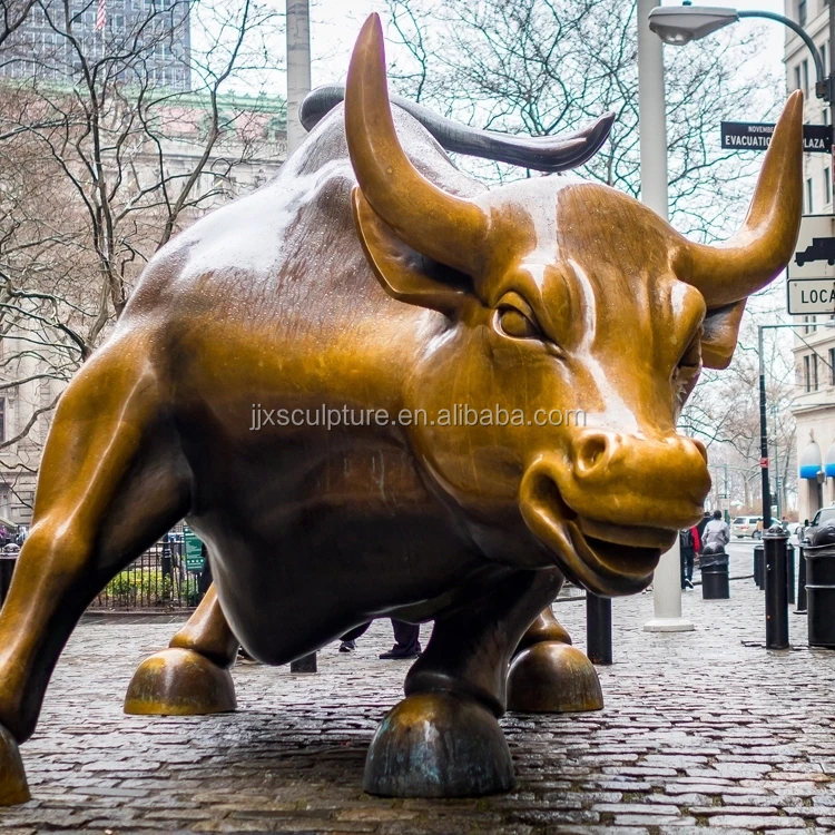  bronze life size new york wall street bull