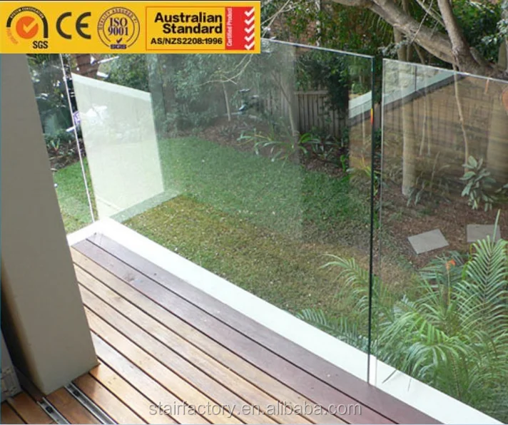 Glass railings Aluminum and glass railing Aluminum channel and laminated glass railing T-21