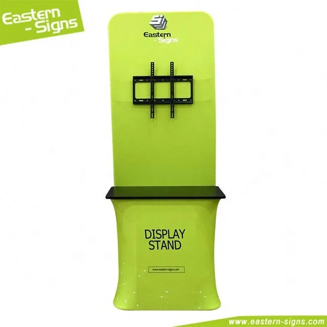 Hot sale aluminum display folding free standing advertising tv stand portable