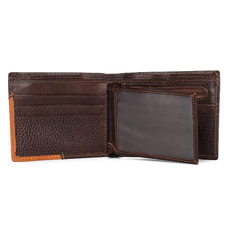 Soft grain leather slim men wallet distributor