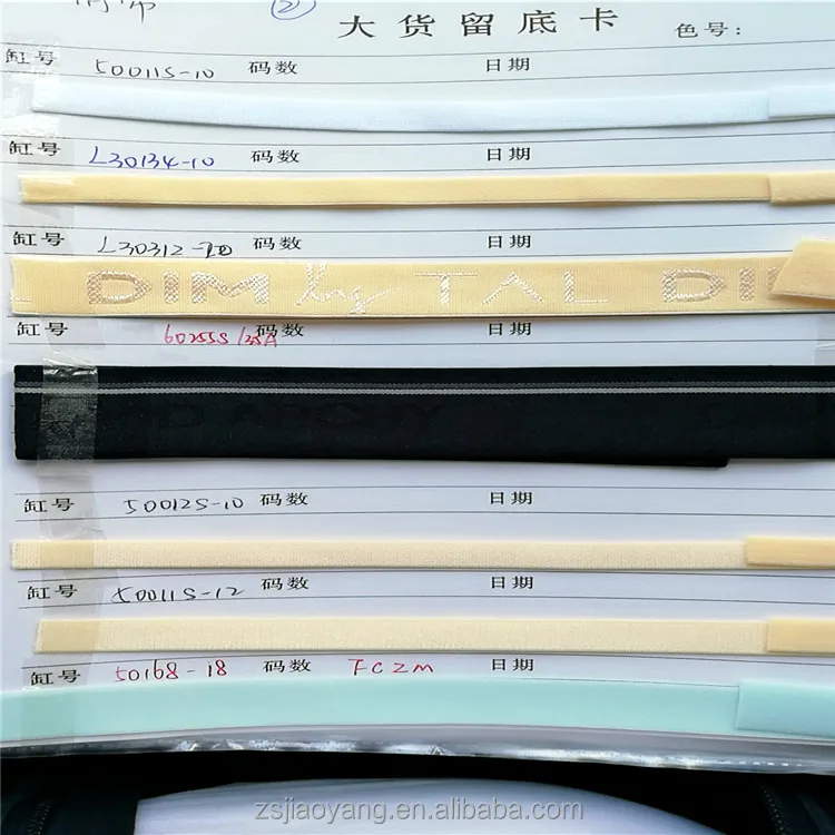 colored custom nylon spandex elastic for bras