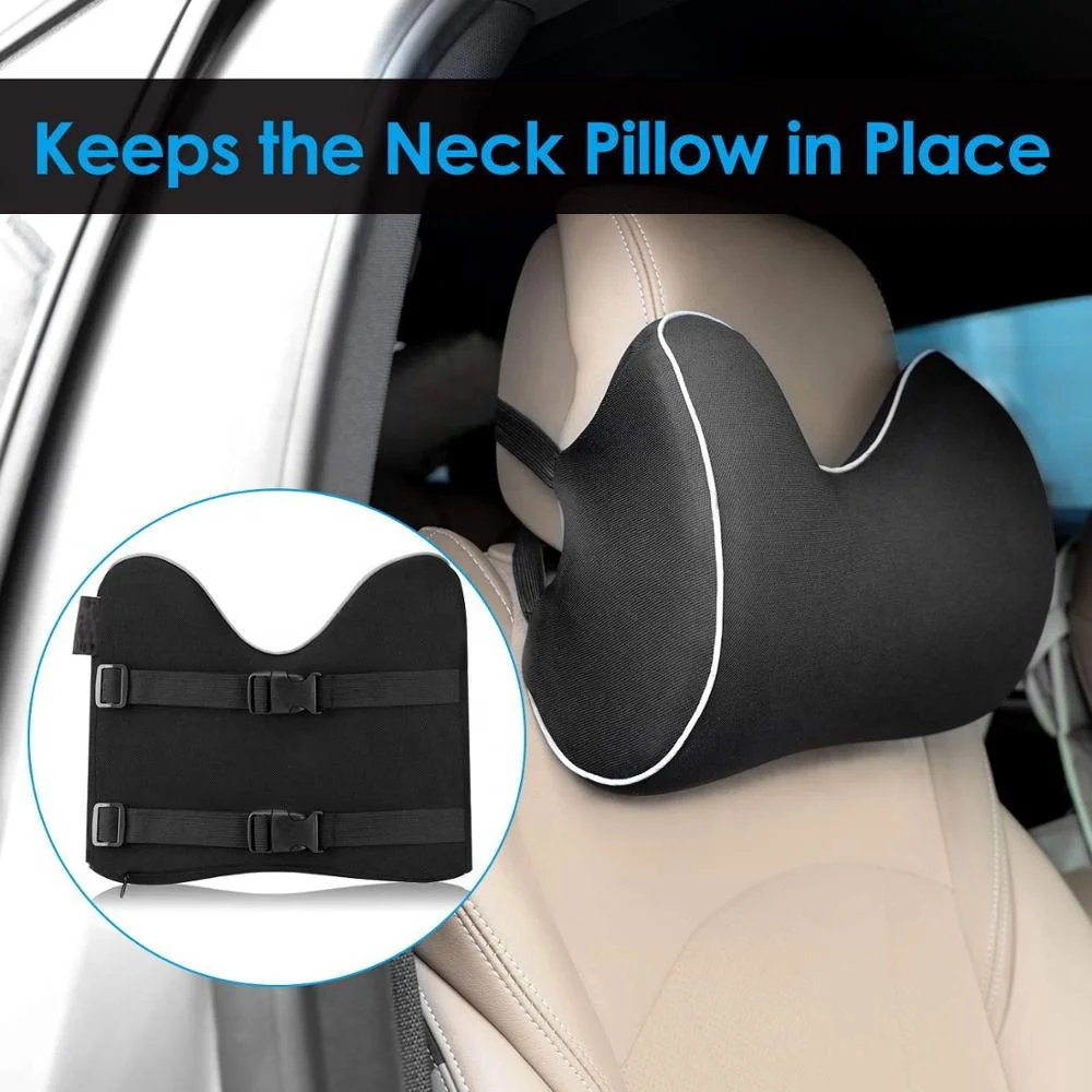 Wholesale Comfortable Car Neck Seat Headrest Pillow Woven Neck Massage Memory Foam Travel Pillow Orthopedic Pillow Sleep Memory