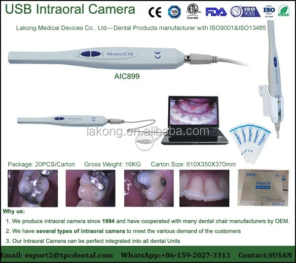 Best USB Dental Intraoral Camera with  ce approval connected to laptop/computer