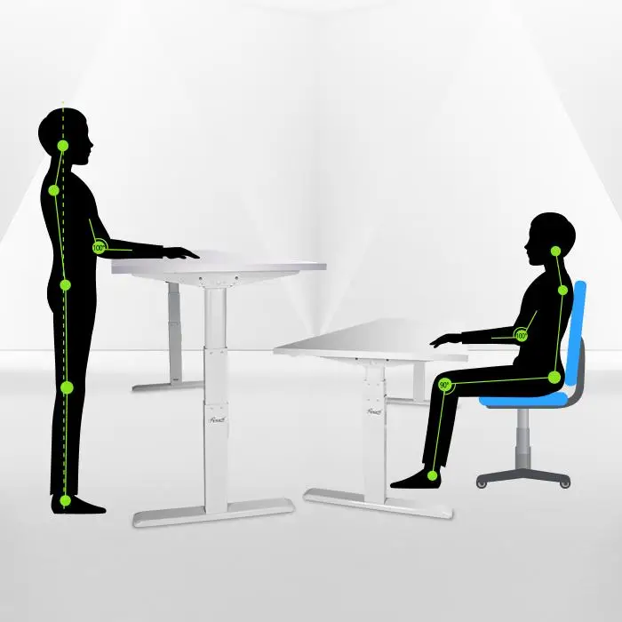 
Electric Standing Up Height Adjustable Computer Desk Frame Workstation Desk Base with Dual Motors 