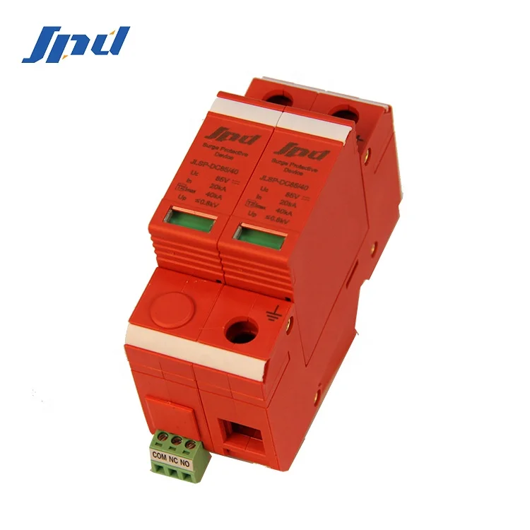 JINLI spd dc surge arrester 24v surge protector 48V 85V power surge protection devices 2P 40KA lightning arrester
