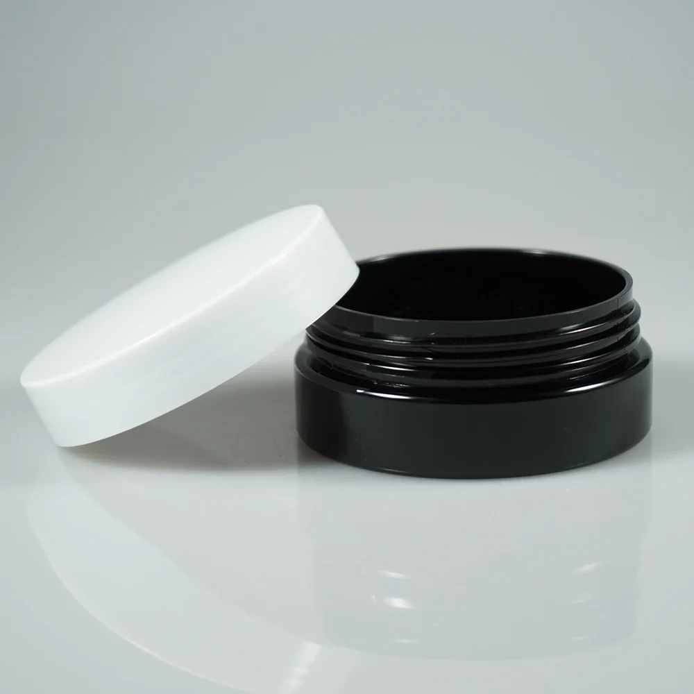 3oz 4oz 5oz black plastic hair wax jar , hair clay container , clay mask jar