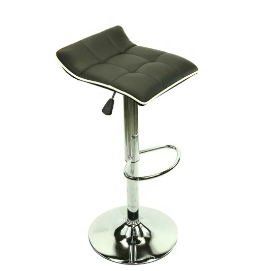 Регулируемый барный стул из искусственной кожи, поворотный металлический барный стул с подставкой для ног