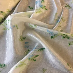 Шелковая люрексная блестящая парча/жаккардовая ткань с принтом