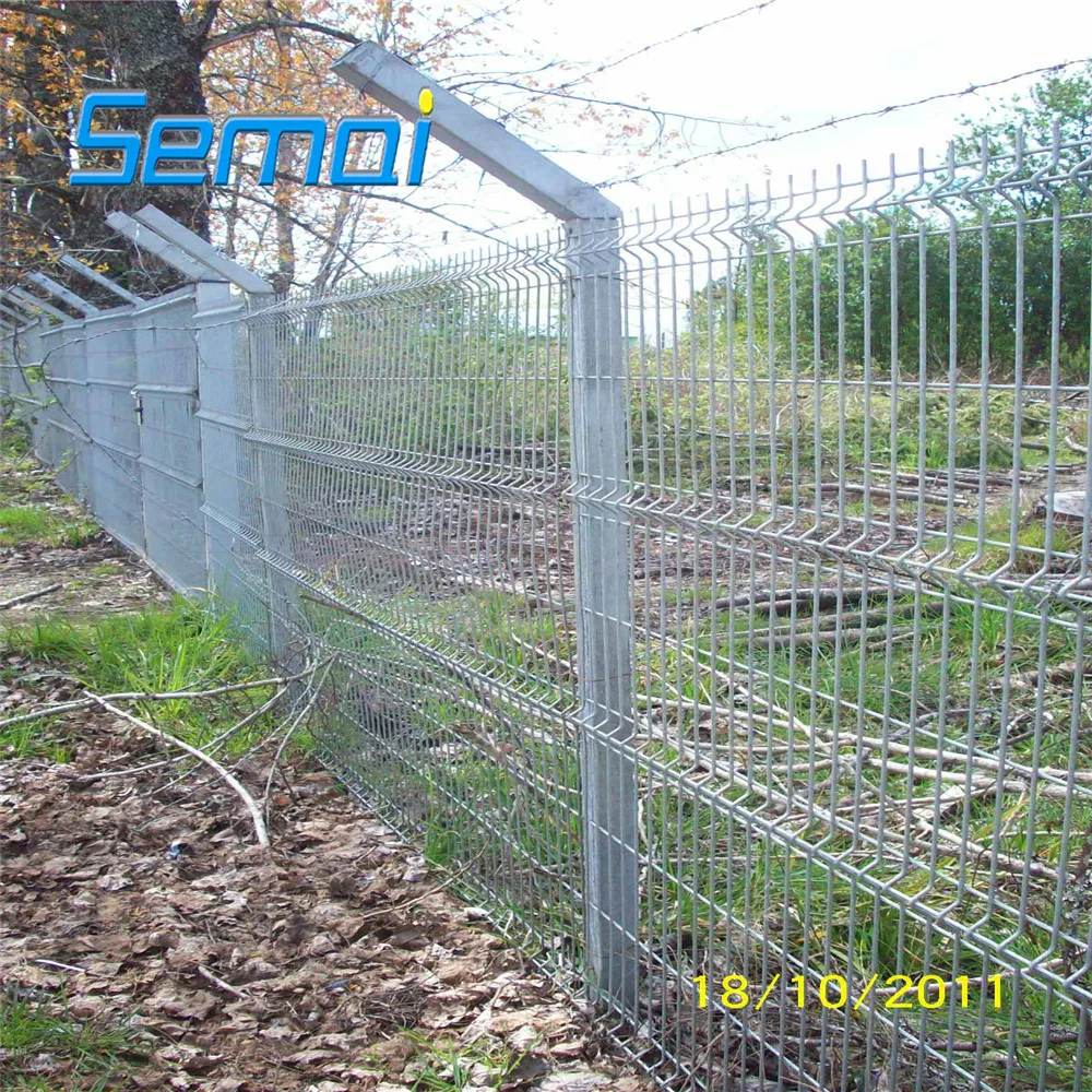 green or white color  powder coating steel wire welded mesh fence