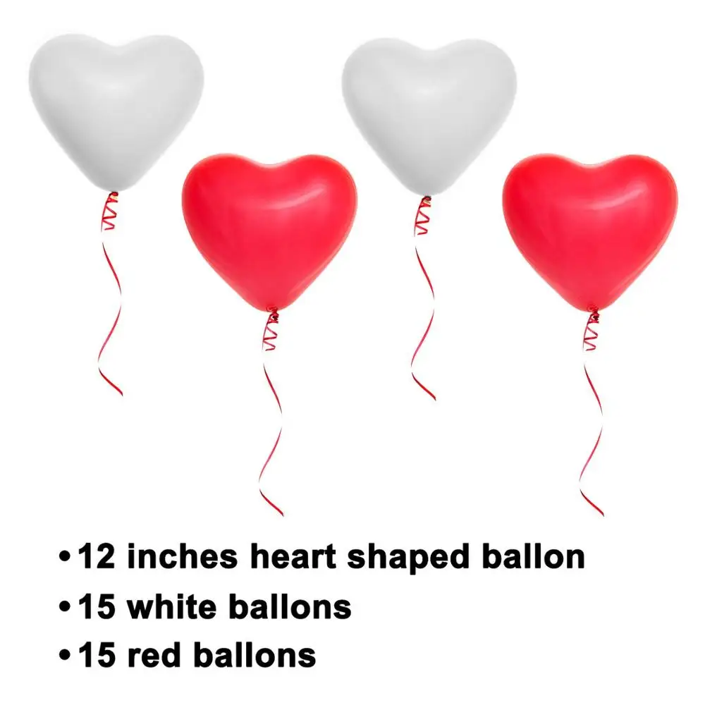 Heart Balloon Set for Valentines Day LOVE Latter Balloon I Love U Balloon for Wedding Birthday Valentine Party Decorations