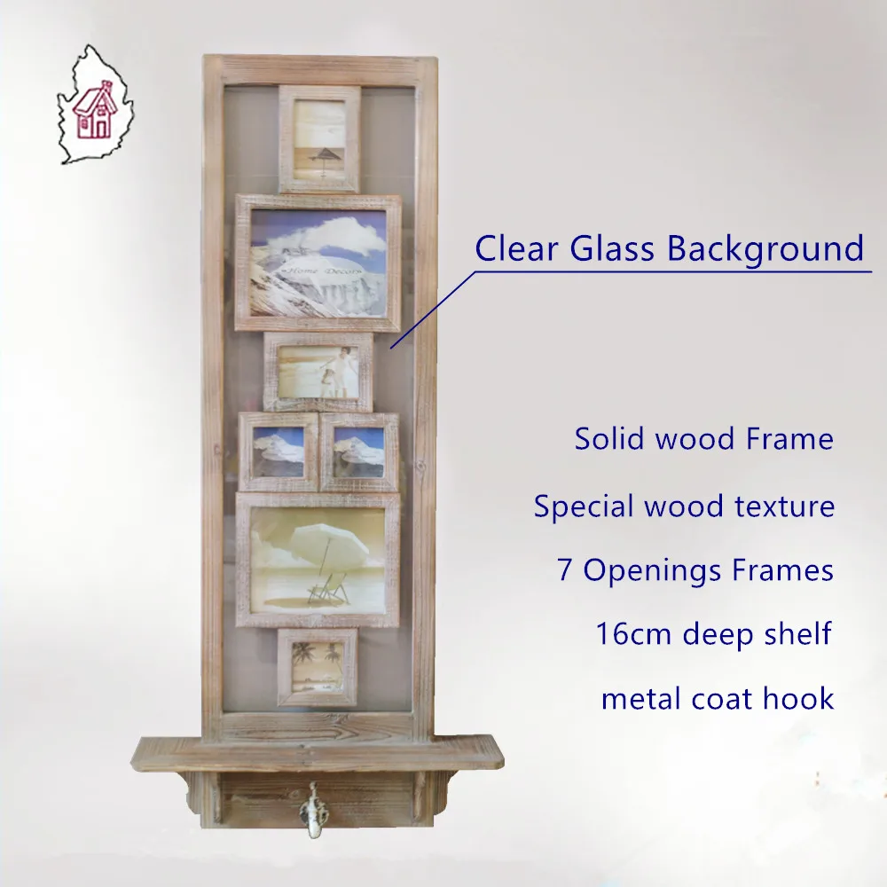 Wooden Wall Hanging Decorative classic multi glass picture frame photo frames