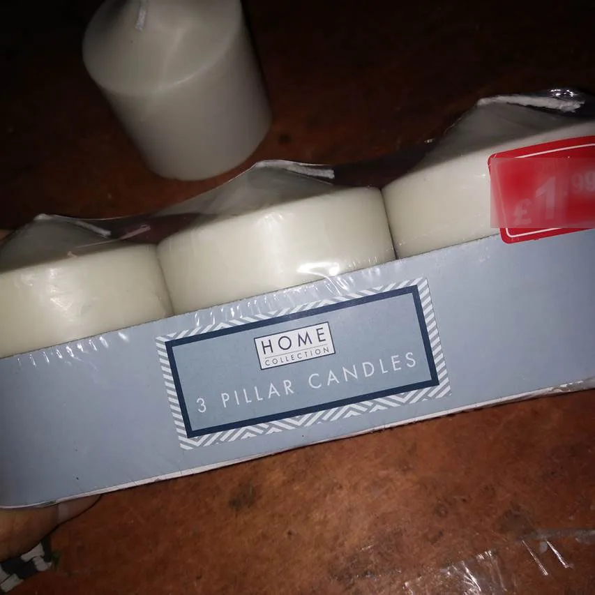 cheap decorative 6x12cm white pillar candle in stock