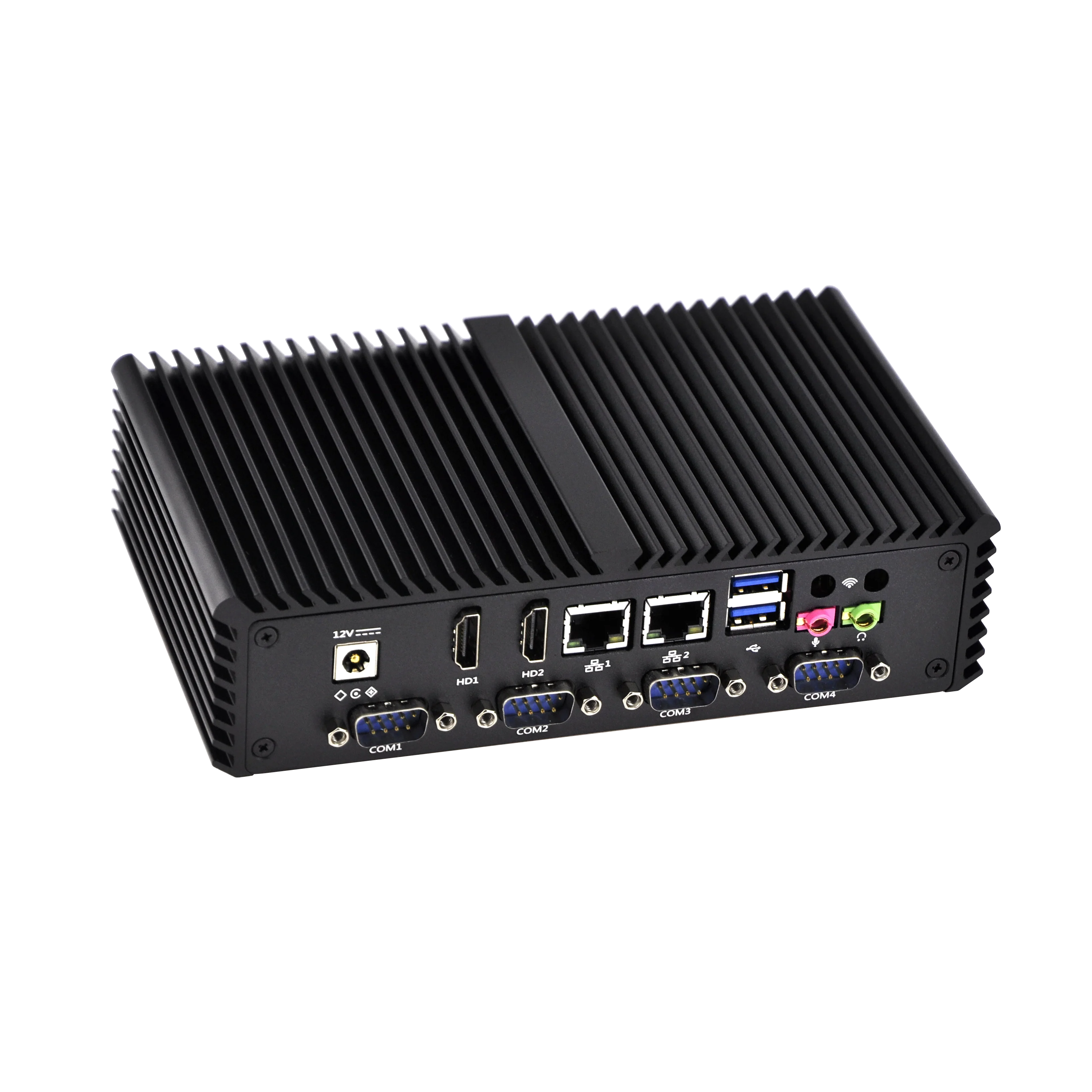 Fanless Industrial Barebone Intel HD Graphics VGA RS-232 1 RS-485 Gaming Computer Mini PC Barebone System