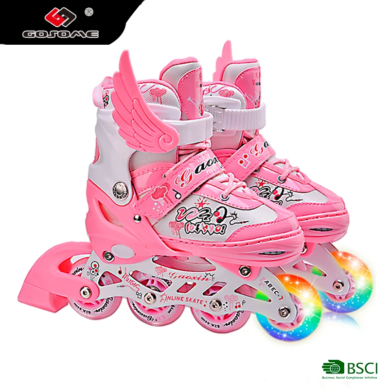GX-1508 inline skates pink color skating shoes fairytale style inline skate with wings
