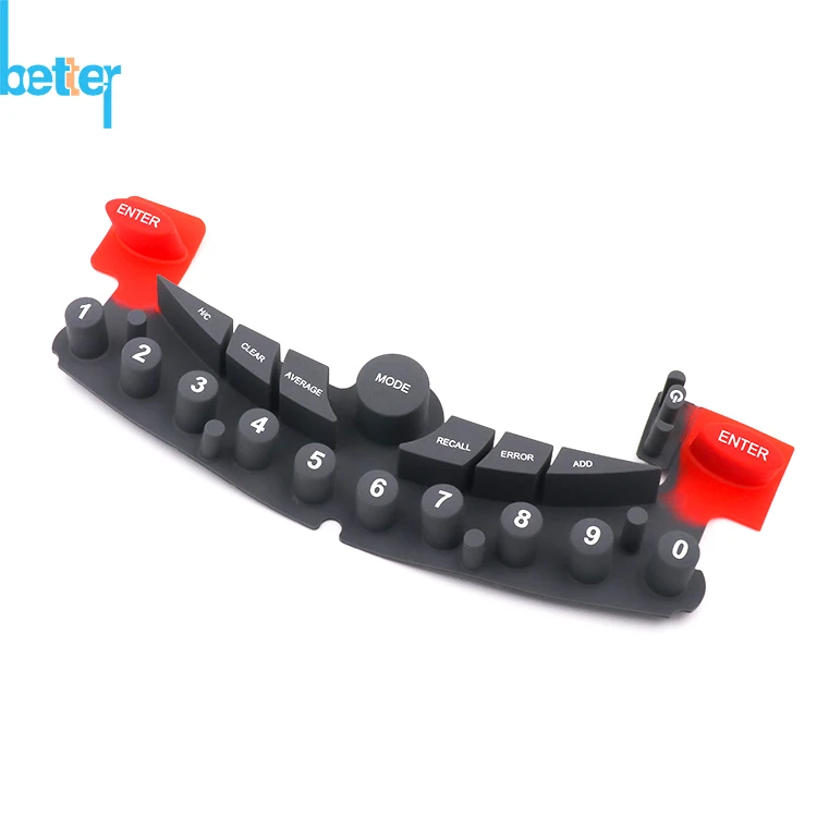 Пользовательская лазерная резка подсветка силиконовая резиновая кнопка