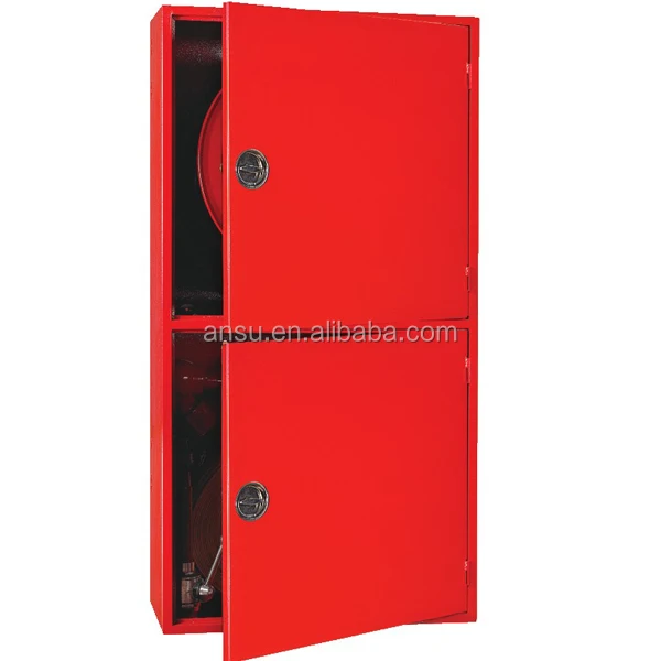 Factory price fire fighting fire hose box Fire Hose Reel Cabinet 19mm 25mm 33mm water hydrant  hose reel cabinet