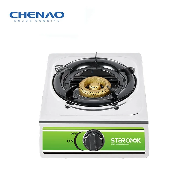 Single burner Stainless Steel Gas Stove Kitchen Cooktop Range Gas Cookers With Battery Ignition