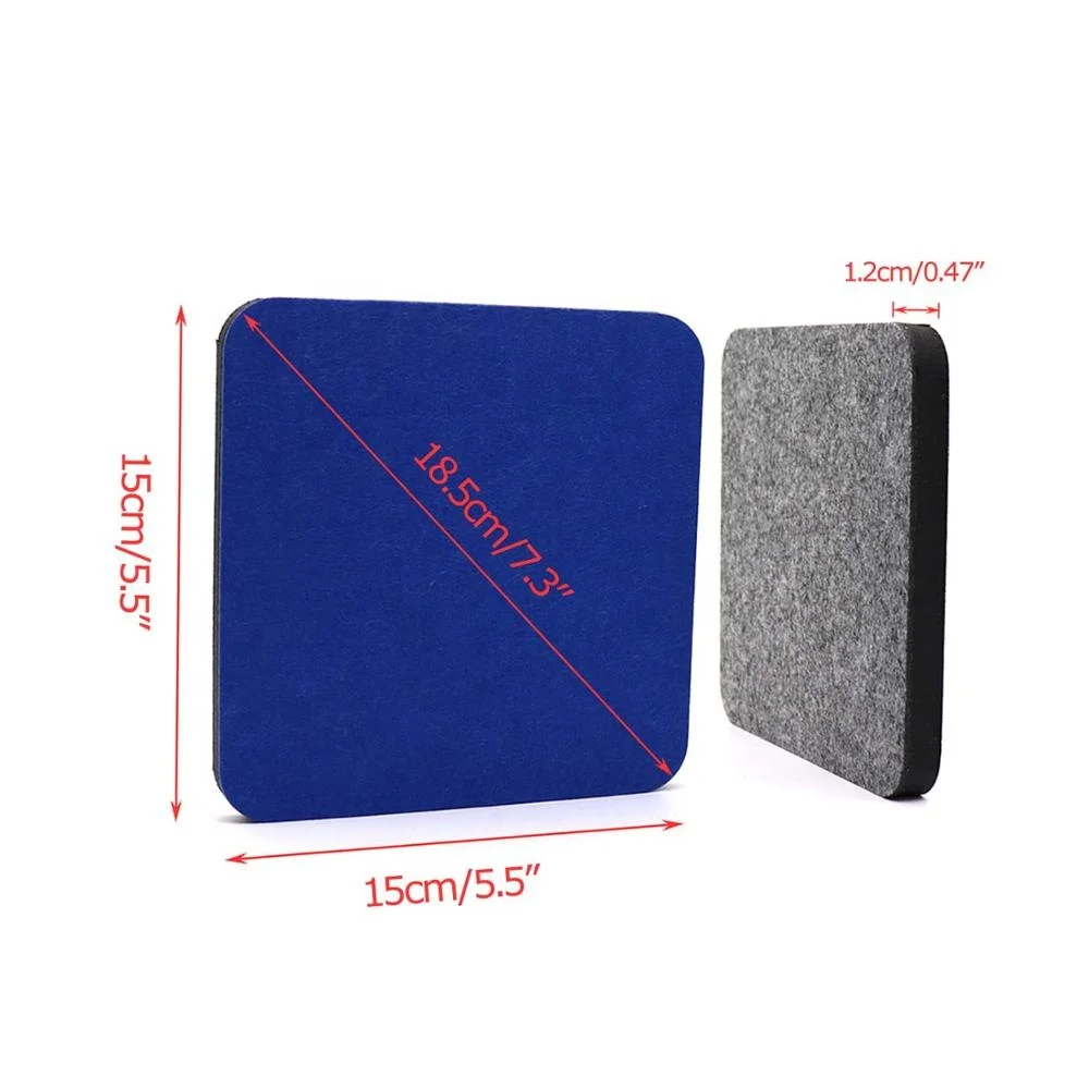 
5.5 x 5.5 Inch Square Tiles Felt Bulletin Board Self-Adhesive Memo Pin Notice Boards for Home Wall Decor 