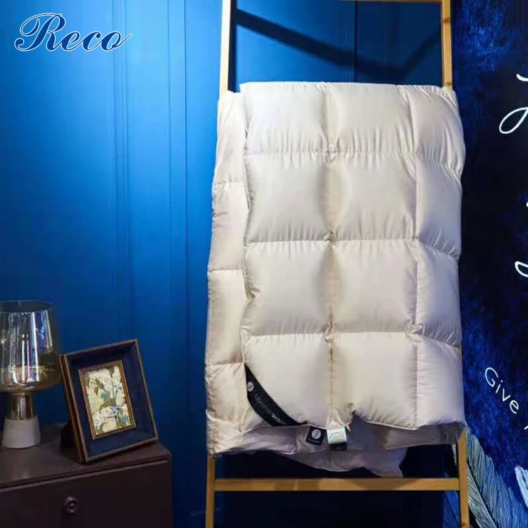 Real silk cotton 95% white goose down quilt