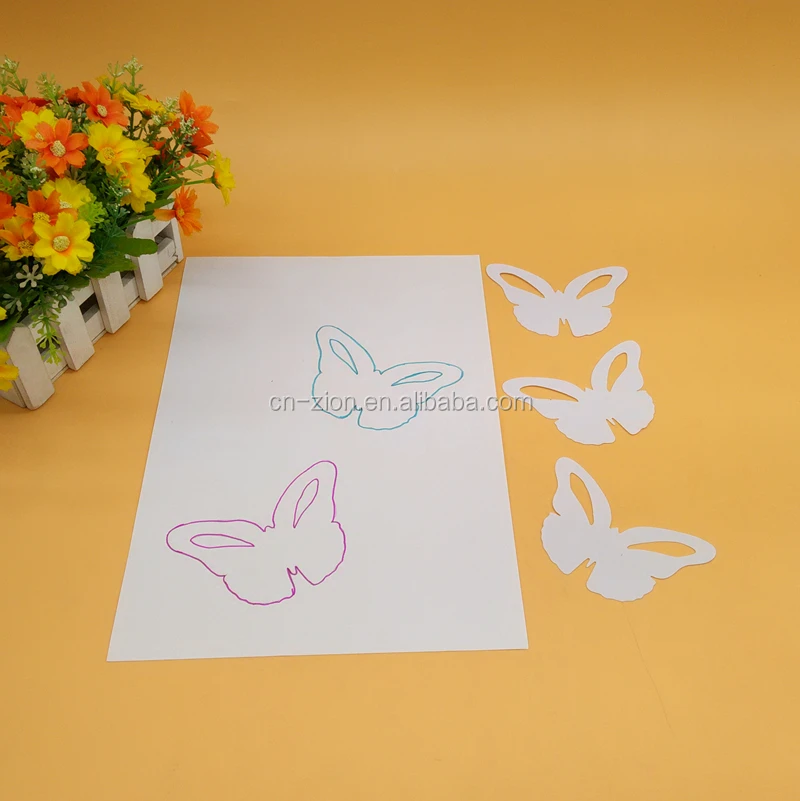 2017 new style DIY plastic white Butterfly drawing stencils PP stencils kids painting Template