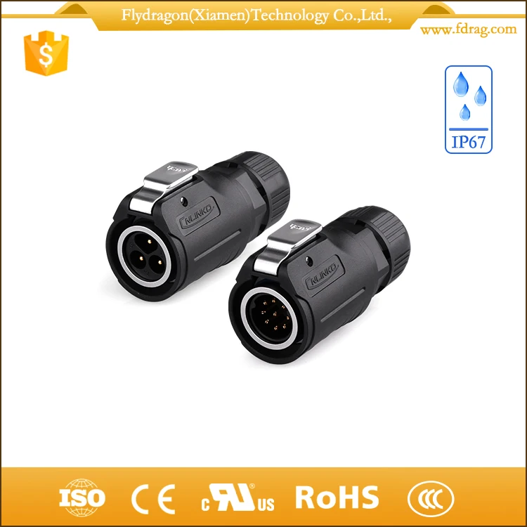 Ip65 ip67 мужской женский монтаж push pull водонепроницаемый разъем