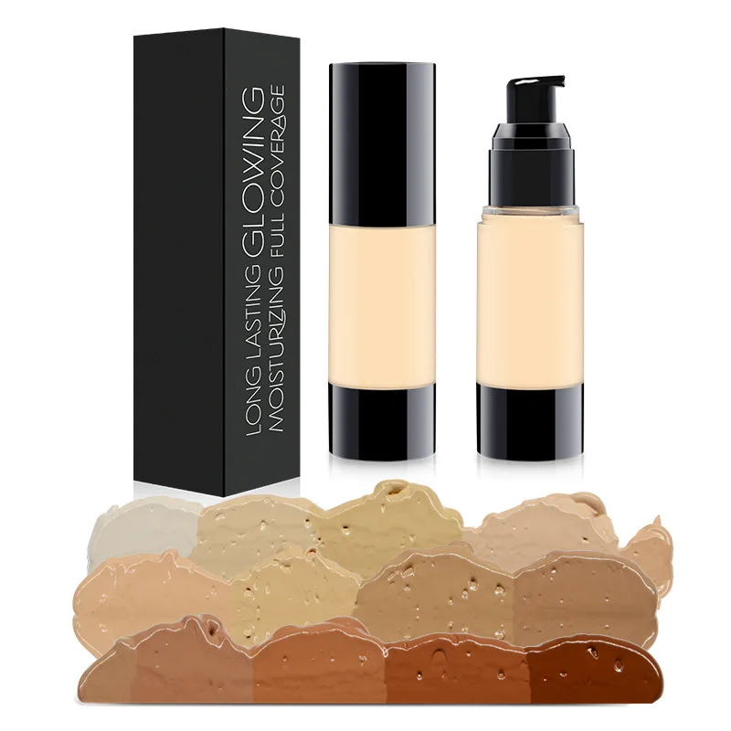 High Quality 12 Colors Liquid Foundation Private Label Matte Makeup Foundation Face Cosmetics