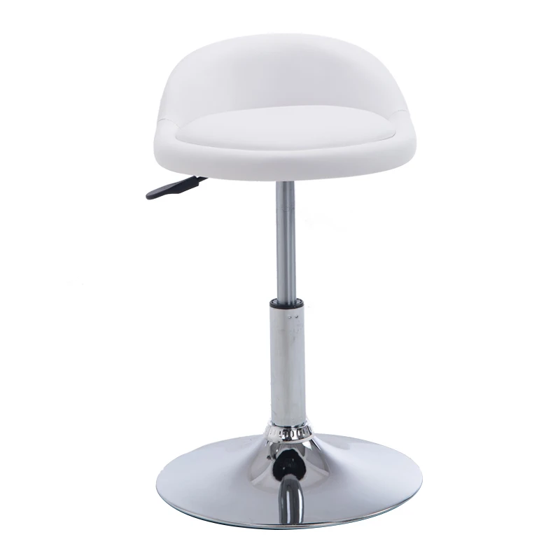 Современные барные стулья из ПУ кожи с круглым сиденьем без